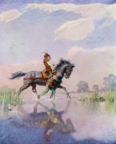 Ilustración para La Flecha Negra de Robert Louis Stevenson de Newell Convers Wyeth